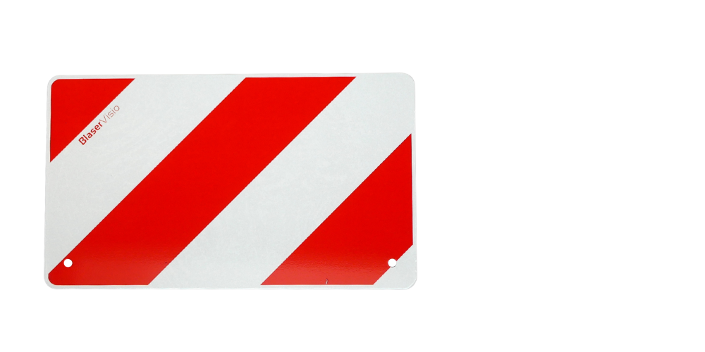 Pannello DORA-TT-WBC rosso / bianco su entrambi i lati, rifrangente, 280 X 165 X 2 mm, alluminio