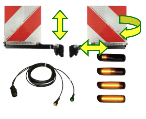 Blinkanlage mit dynamischem Blinker mit Schwenkhalter