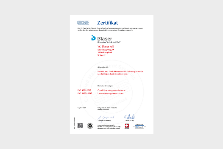ISO 9001-Zertifikat