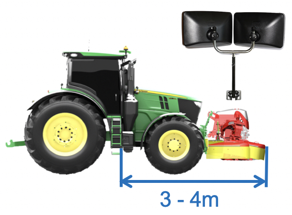 Retrofitting tractor with 3m front overhang