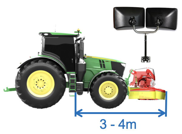 Traktor mit 3m vorderem Überhang nachrüsten